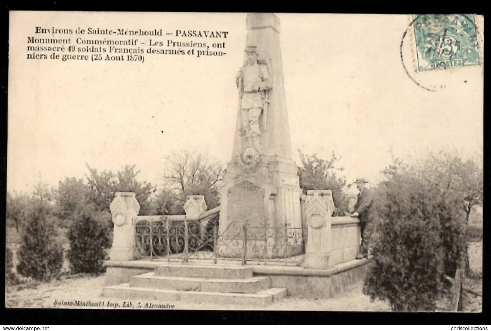 51 - PASSAVANT EN ARGONNE - Le Monument Commémoratif - Environs De Sainte Ménéhould - Autres & Non Classés