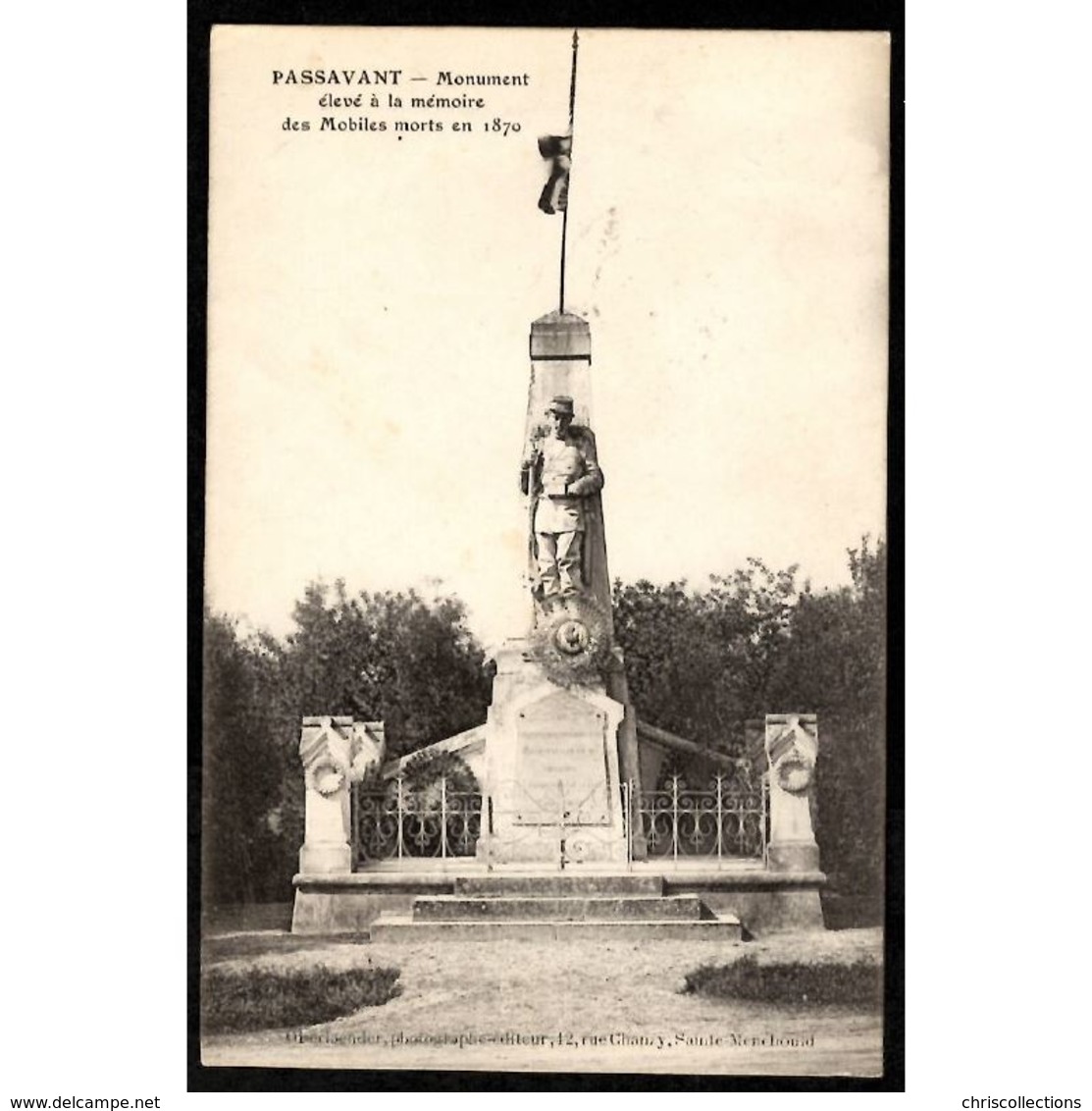 51 - PASSAVANT EN ARGONNE - Le Monument Elevé à La Mémoire Des Mobiles Morts En 1870 - Autres & Non Classés