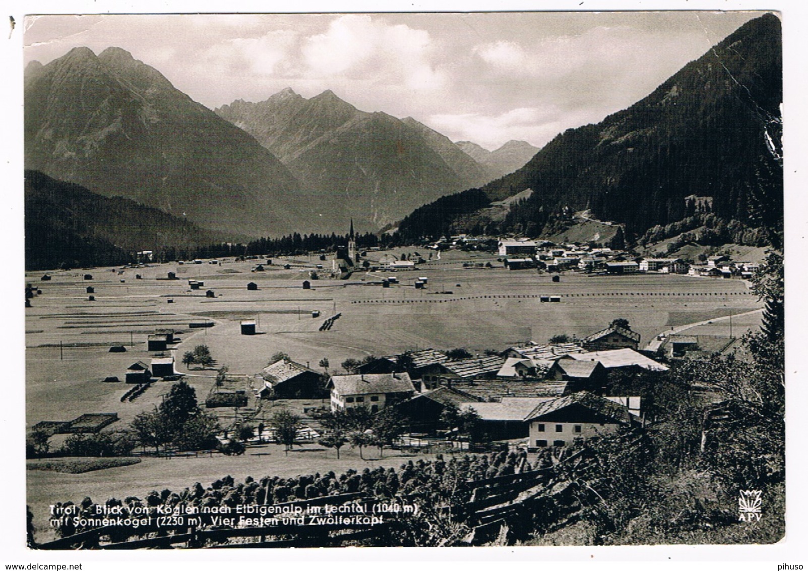 A-4200  LECHTAL : Blick Von Köglen Nach Elbigenbalp - Lechtal