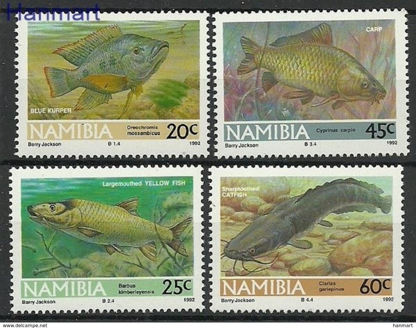 Namibia 1992 Mi 719-722 MNH ( ZS6 NMB719-722dav37C ) - Fishes