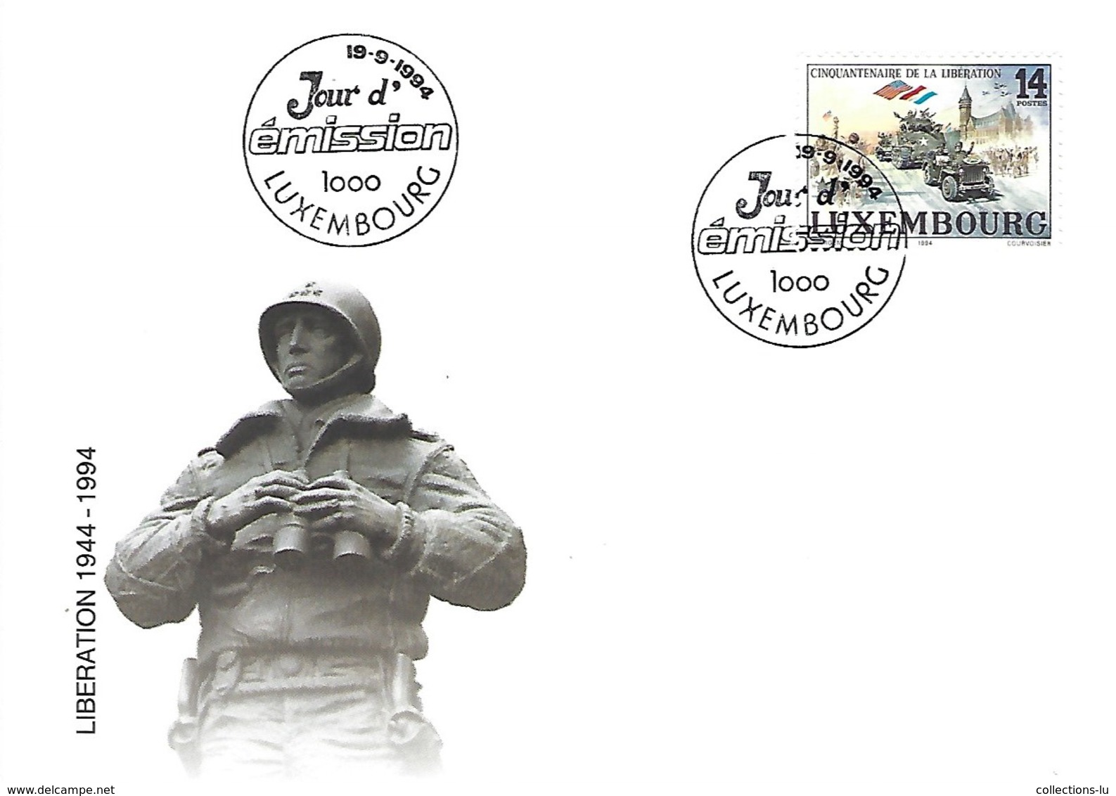 Luxembourg  -  FDC  -  19.9.1994  -  Liberation  1944-1994 - FDC