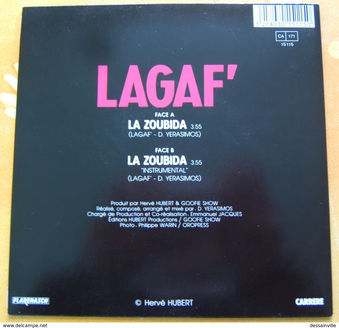 45 Tours LAGAF' - LA ZOUBIDA - Comiques, Cabaret