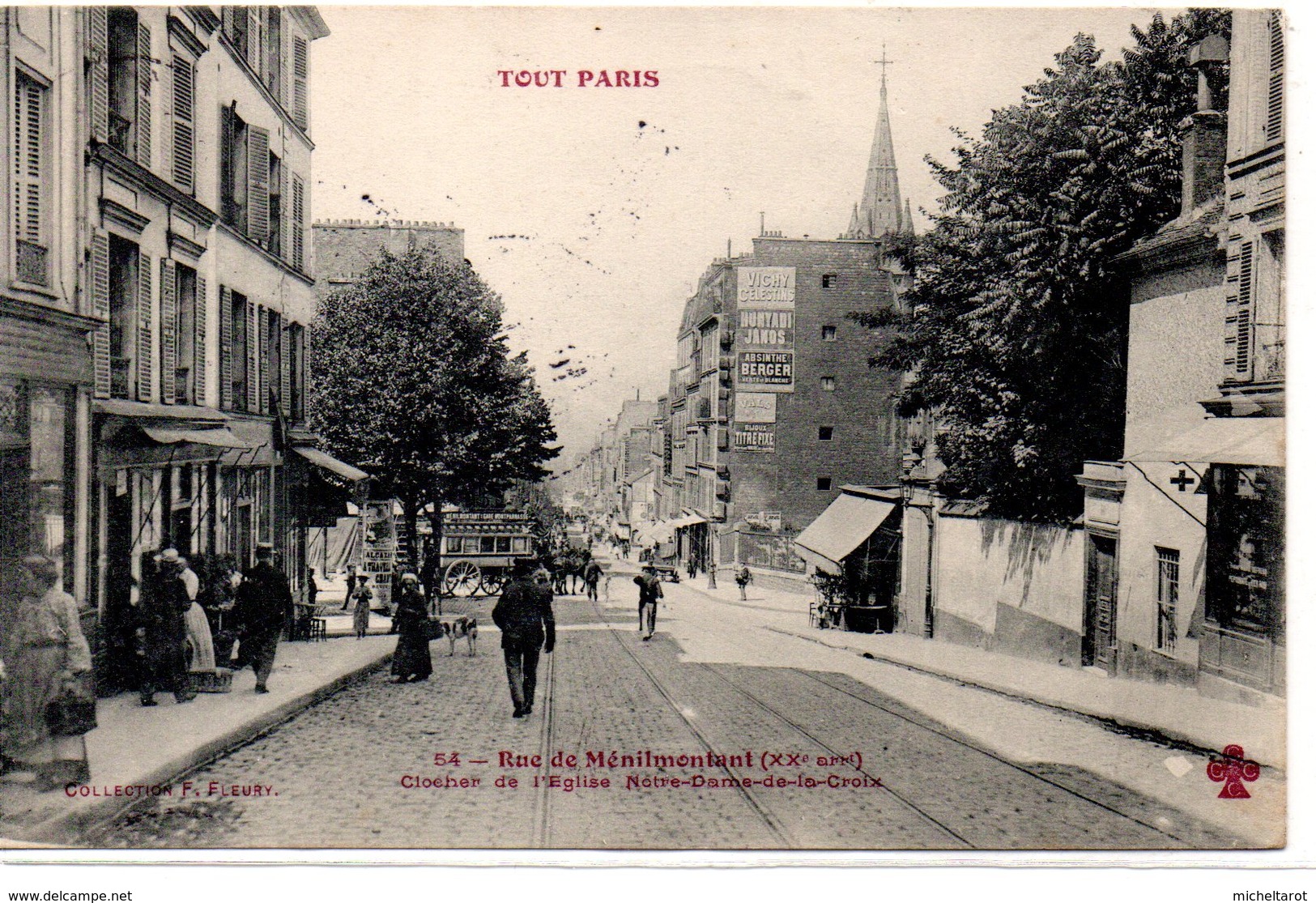 Paris : Séerie ''Tout Paris'': N° 54 Rue  De Ménilmontant XX Ar - Lots, Séries, Collections