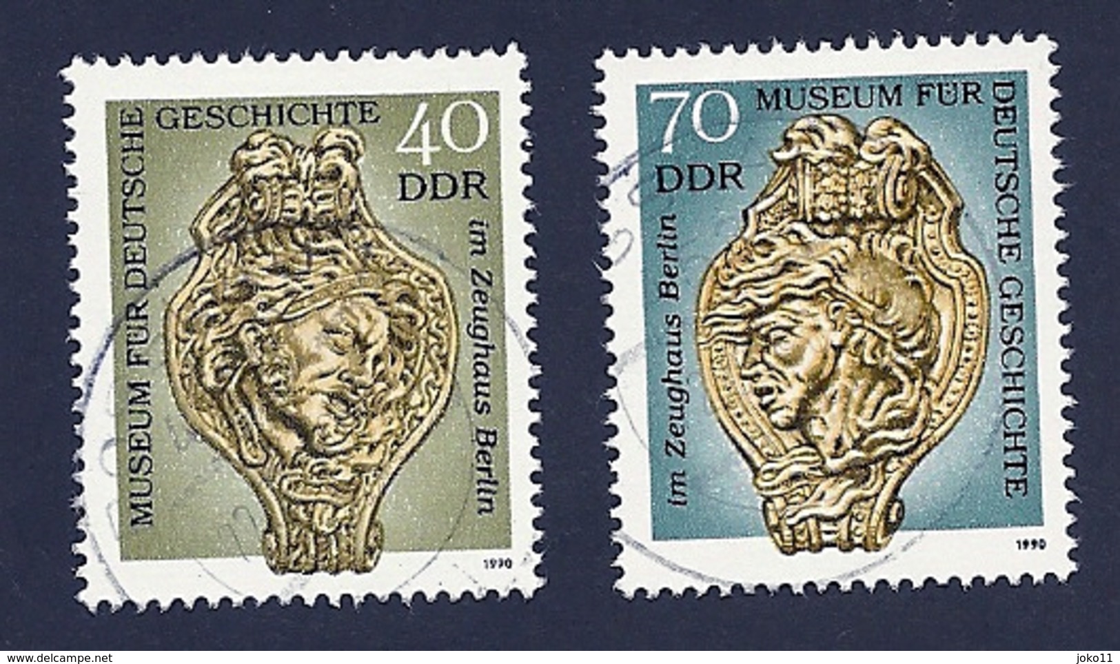 DDR, 1990, Michel-Nr. 3318-3319, Gestempelt - Usados