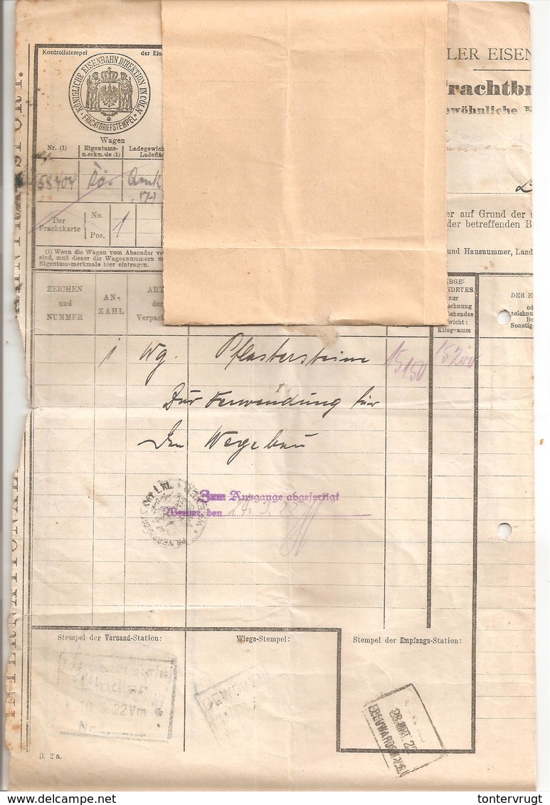 Oldenburg Staatsbahn.3x L Mark.LINDLAR>SS NIEUWE SCHANS>LEEUWARDEN. Spesenabrechnung - Briefe U. Dokumente