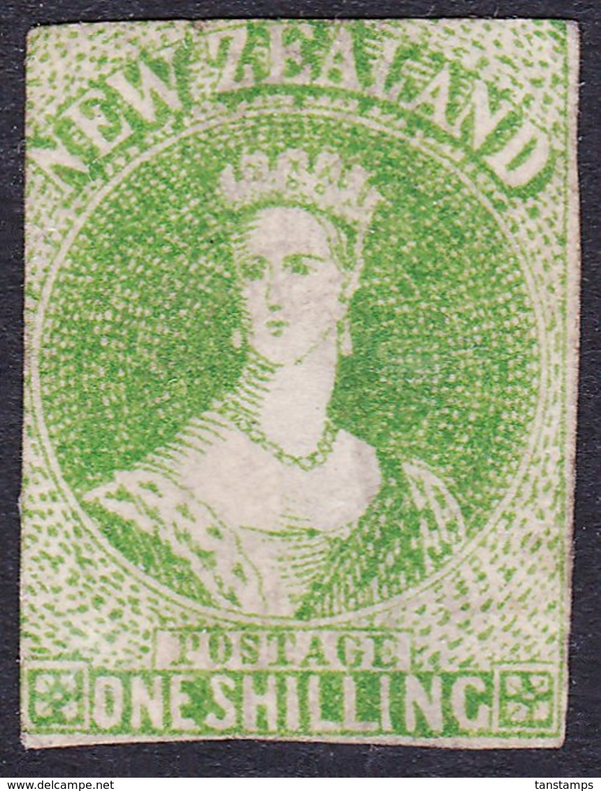 NEW ZEALAND 1s CHALON RARE EARLY FORGERY TYPE - Ungebraucht