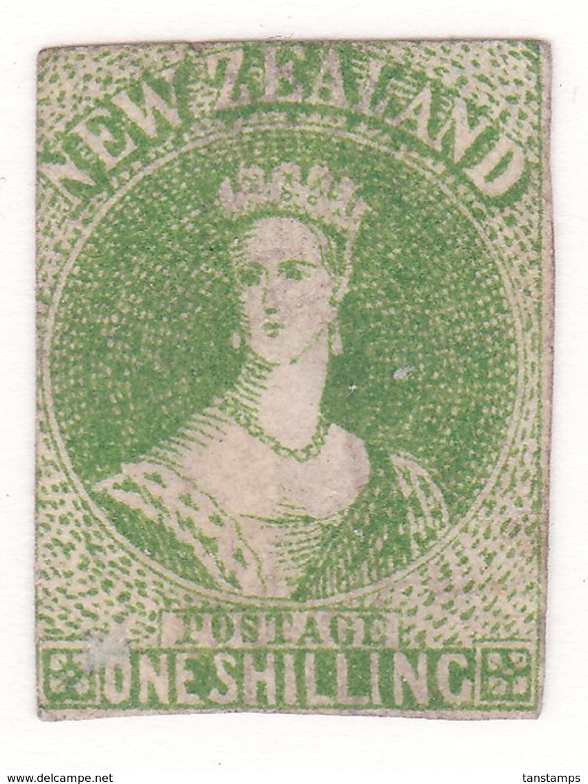 NEW ZEALAND 1s CHALON RARE EARLY FORGERY TYPE - Unused Stamps