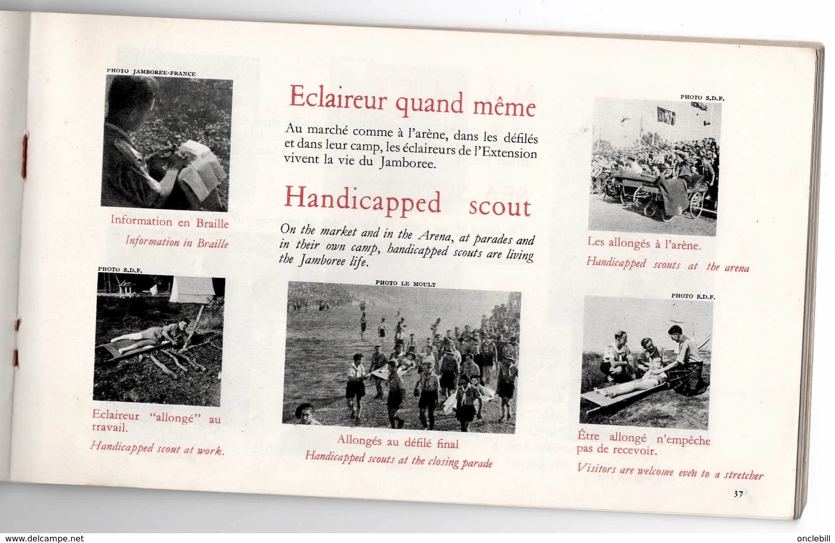 scoutisme jamboree de la paix france 1947 brochure 14x24cm 74 pages très bon état