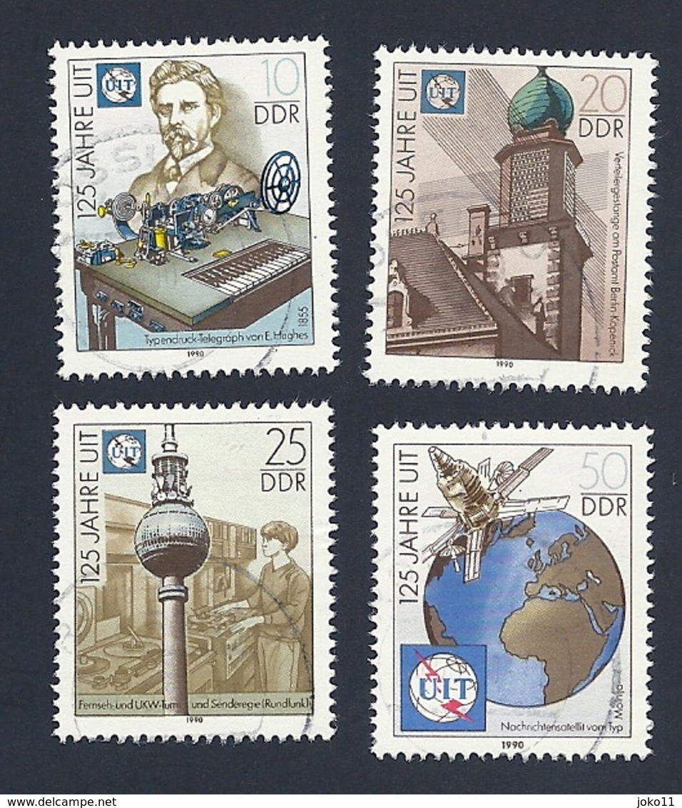 DDR, 1990, Michel-Nr. 3332-3335, Gestempelt - Gebruikt