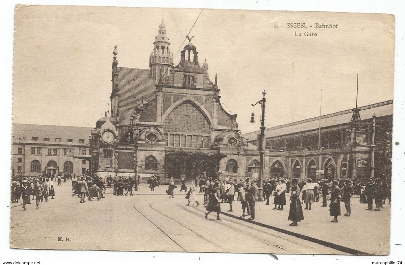 REGIE DES CHEMINS DE FER TERRITOIRES OCCUPES DIRECTION D'ESSEN SECTEUR P 204 CARTE GERMANY ESSEN - Cachets Militaires A Partir De 1900 (hors Guerres)