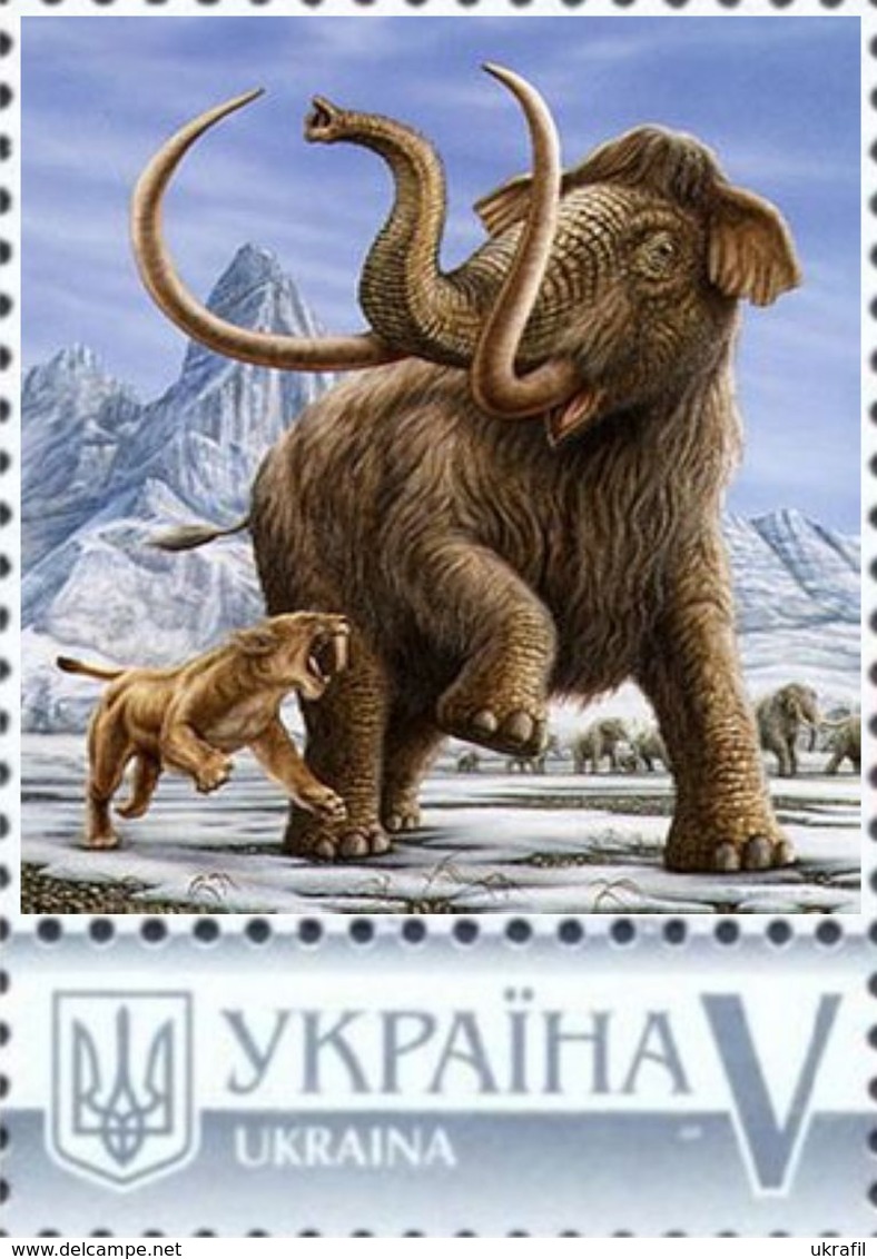 Ukraine 2019, Prehistoric Fauna, Animals, 1v - Ukraine