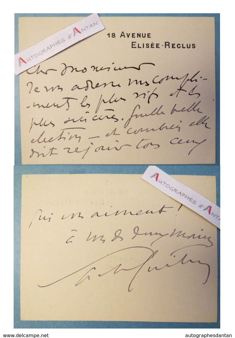 Sacha GUITRY Célèbre Acteur Réalisateur : Carte Lettre à André Chaumeix - élection Académie Française - Autographe L.A.S - Otros & Sin Clasificación