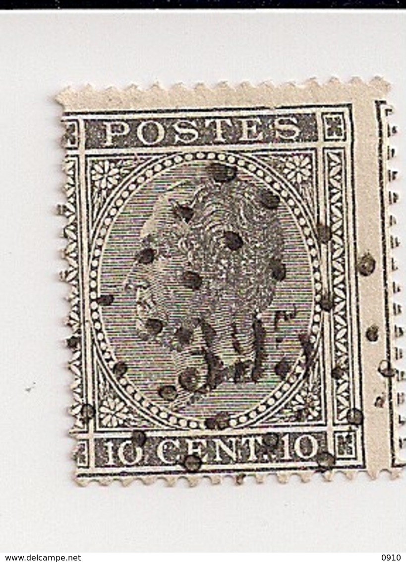 17-LP395-WELLIN-CENTRALE AFSTEMPELING - 1865-1866 Profil Gauche