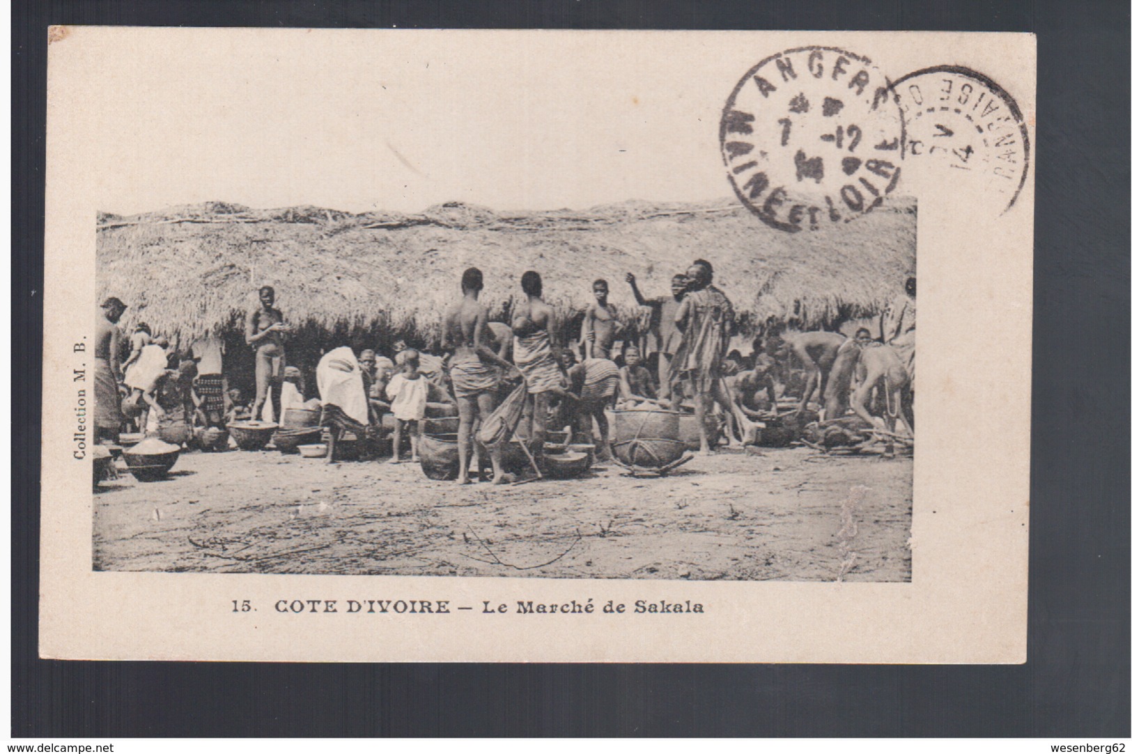 Cote D'Ivoire Le Marché De Sakala 1914 Old Postcard - Côte-d'Ivoire