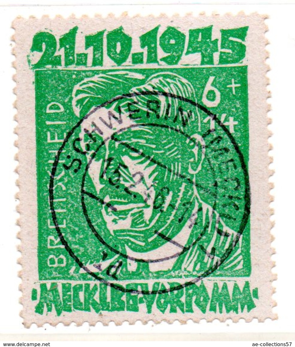 Mecklembourg - Poméranie / N 16 / 6+14 Pfennig Vert / Oblitéré - Autres & Non Classés
