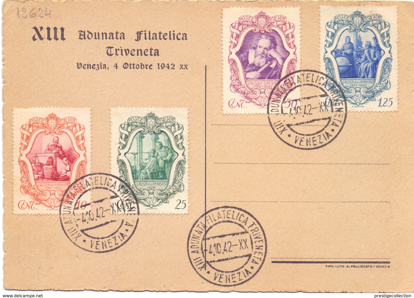 VENEZIA CARTOLINA POSTALE ADUNATA FILATELICA 1942    (FEB200367) - Esposizioni Filateliche