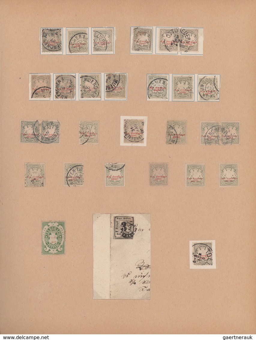 Nachlässe: 1849/1975 Ca., Nachlass In 12 Alben, Kernstück Ist Eine Bayernsammlung In Einem Alten Alb - Vrac (min 1000 Timbres)