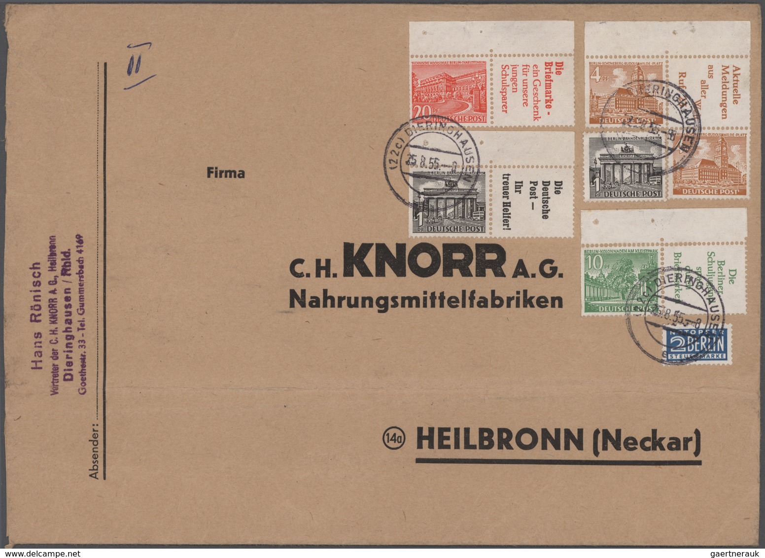 Nachlässe: BRIEFE UND KARTEN DEUTSCHLAND - Uriger Und Komplett Belassener Posten Im Karton, Dabei Dt - Vrac (min 1000 Timbres)