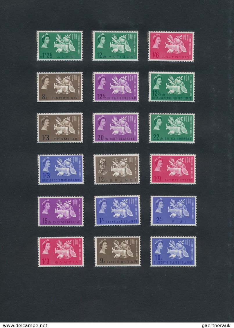 Nachlässe: Three Beautiful Thematic Collections: Brussel's World Fair 1958, Freedom From Hunger 1963 - Vrac (min 1000 Timbres)