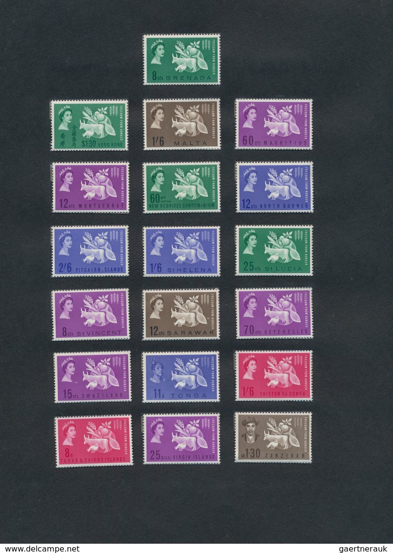 Nachlässe: Three Beautiful Thematic Collections: Brussel's World Fair 1958, Freedom From Hunger 1963 - Vrac (min 1000 Timbres)