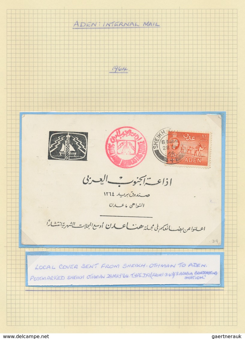Aden: 1930's-1960's "MAIL SENT FROM ADEN": Collection Of About 50 Covers And Postcards Sent From Ade - Yémen