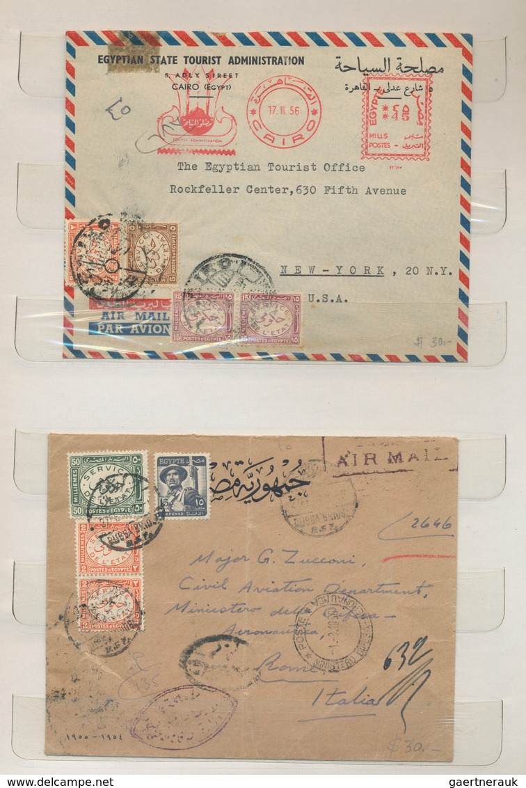 Ägypten - Dienstmarken: 1893-1952 OFFICIALS: Study Of Varieties, Shades, Cancellations Etc., With Mo - Service