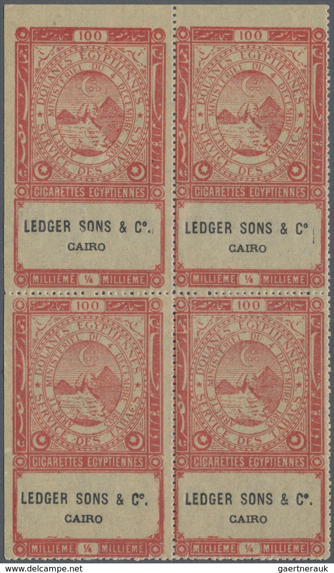 Ägypten - Besonderheiten: 1890's CIGARETTE STAMPS: Collection And Stock Of 1200 Stamps, Perf Or Impe - Other & Unclassified