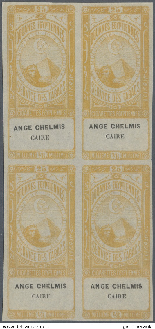 Ägypten - Besonderheiten: 1890's CIGARETTE STAMPS: Collection And Stock Of 1200 Stamps, Perf Or Impe - Autres & Non Classés