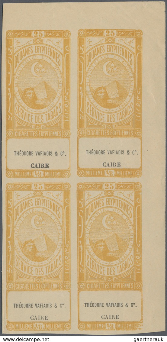 Ägypten - Besonderheiten: 1890's CIGARETTE STAMPS: Collection And Stock Of 1200 Stamps, Perf Or Impe - Autres & Non Classés