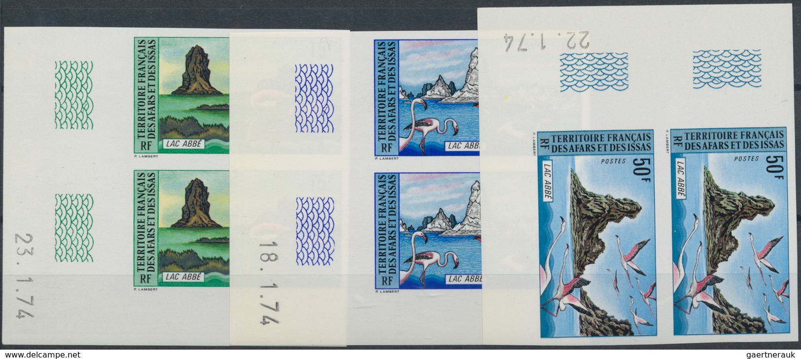 Afar Und Issa: 1970/1974, Imperforate Issues In Complete Sets: Michel Nos. 49 (7), 52/55 (17), 60 (1 - Other & Unclassified