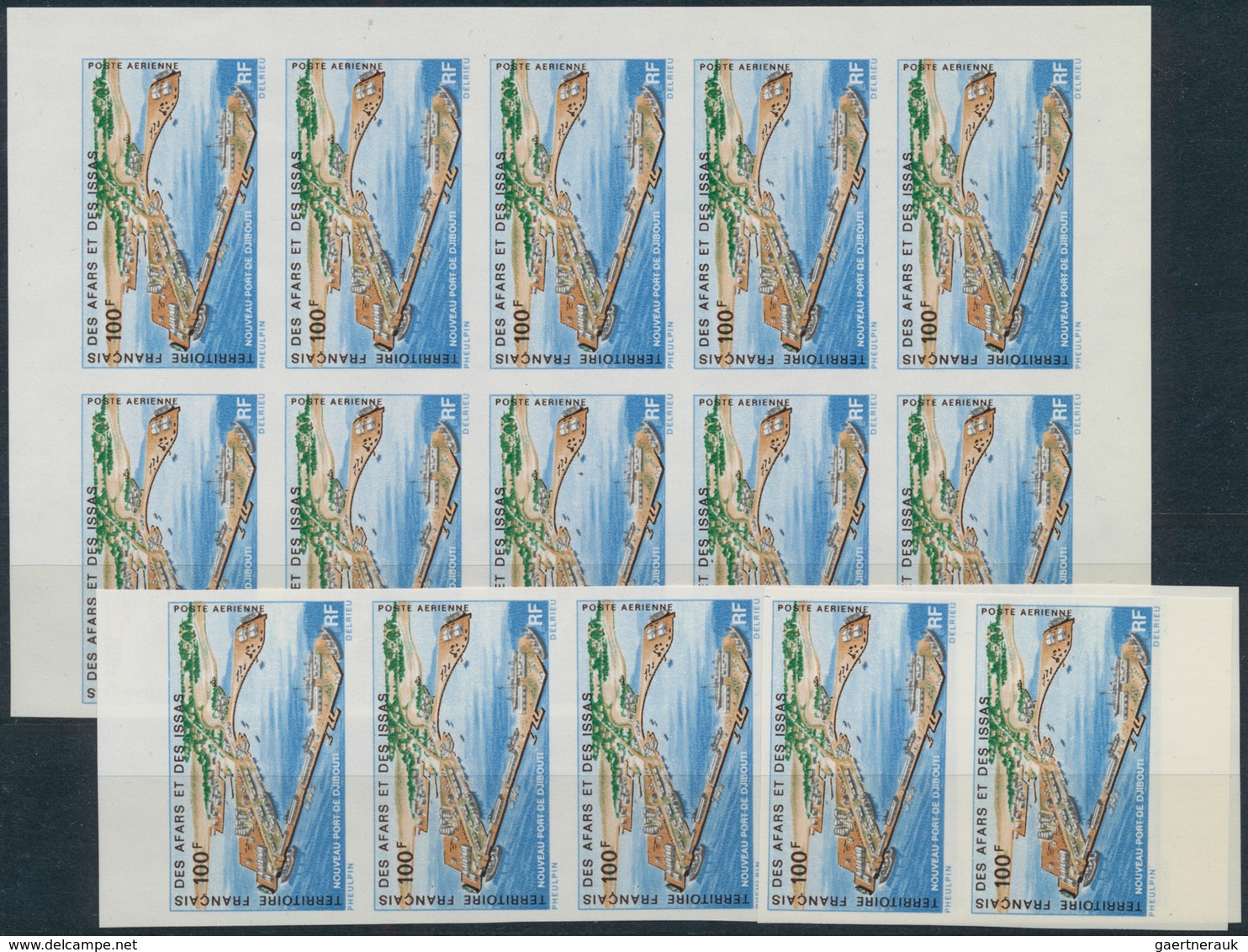 Afar Und Issa: 1970/1974, Imperforate Issues In Complete Sets: Michel Nos. 49 (7), 52/55 (17), 60 (1 - Autres & Non Classés