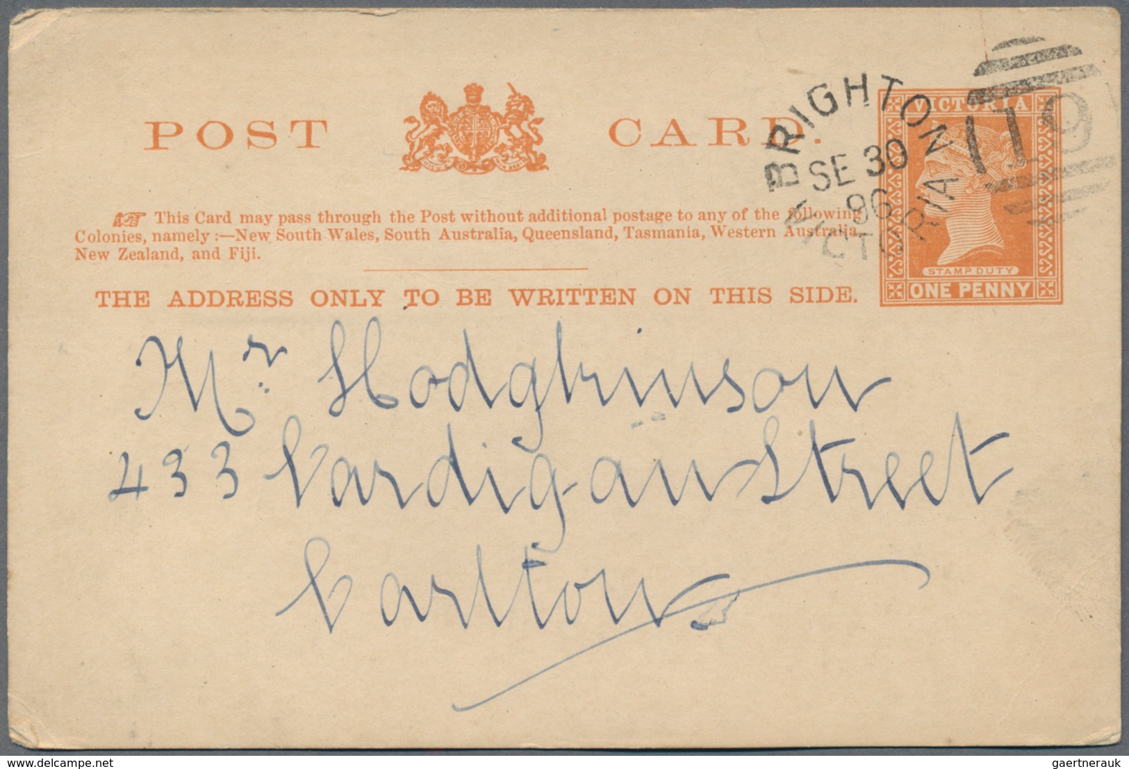 Australische Staaten: 1870's-1900's Ca.: More Than 160 Postal Stationery Items From Victoria, South - Collections