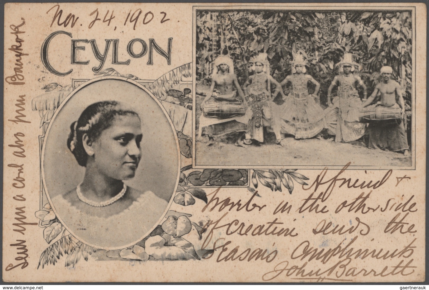 Ceylon / Sri Lanka: 1890's-1930's PICTURE POSTCARDS: Collection Of About 370 Picture Postcards, Used - Sri Lanka (Ceylan) (1948-...)