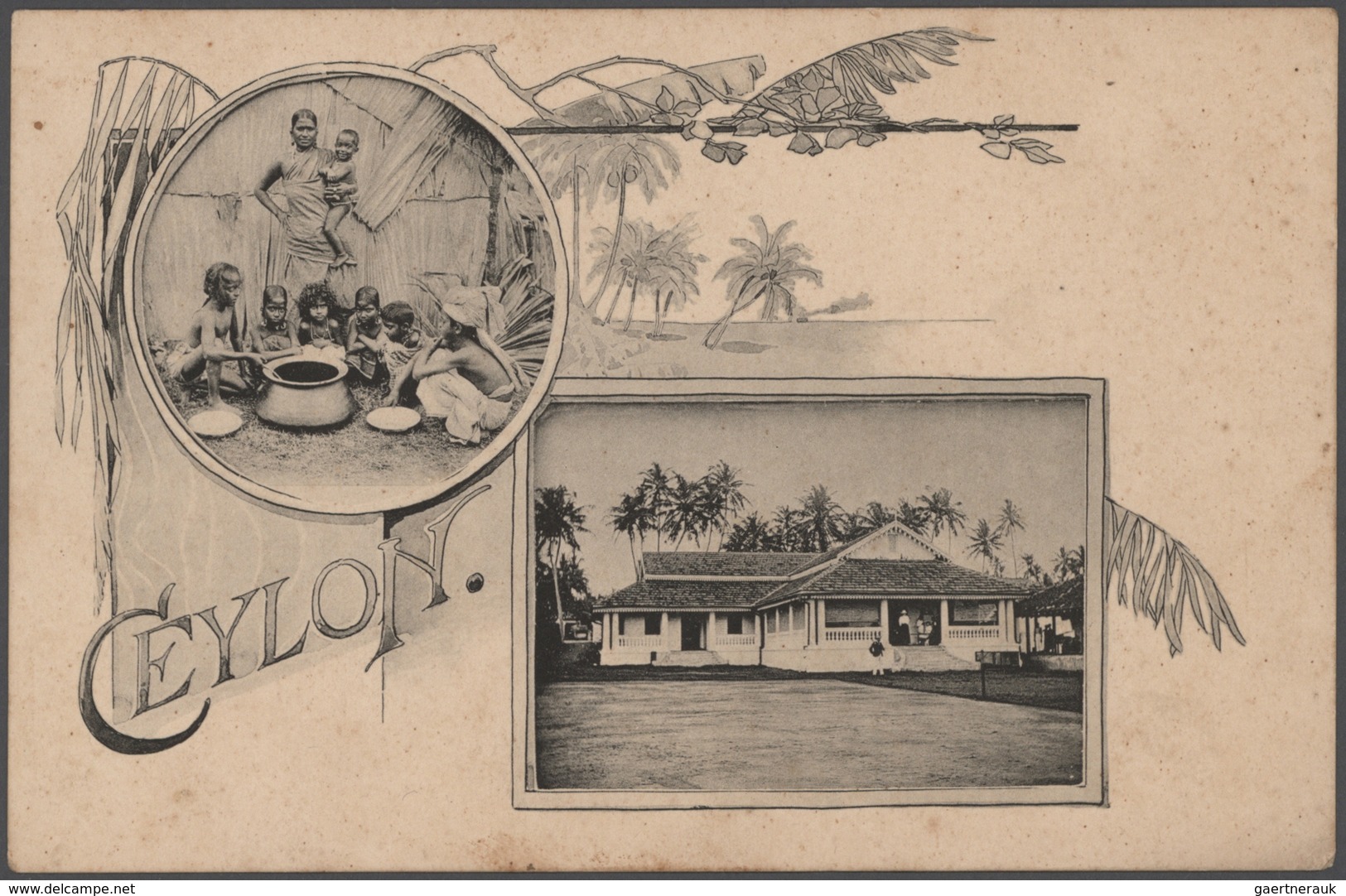 Ceylon / Sri Lanka: 1890's-1930's PICTURE POSTCARDS: Collection of about 370 picture postcards, used