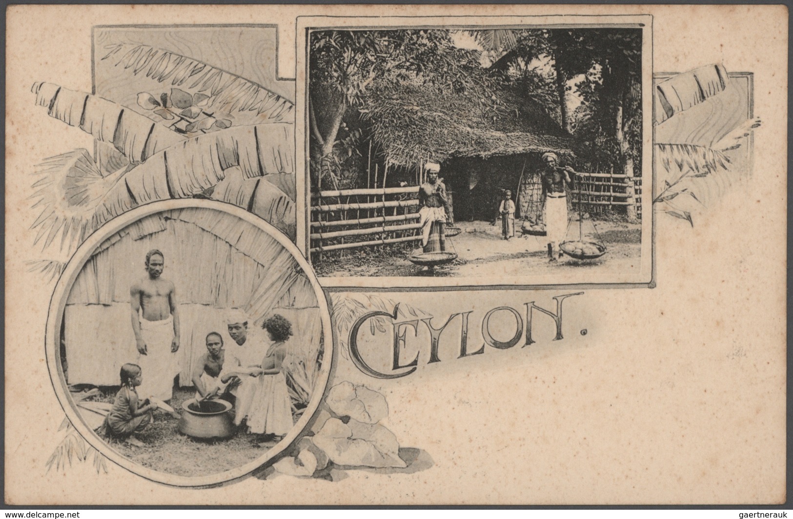 Ceylon / Sri Lanka: 1890's-1930's PICTURE POSTCARDS: Collection of about 370 picture postcards, used