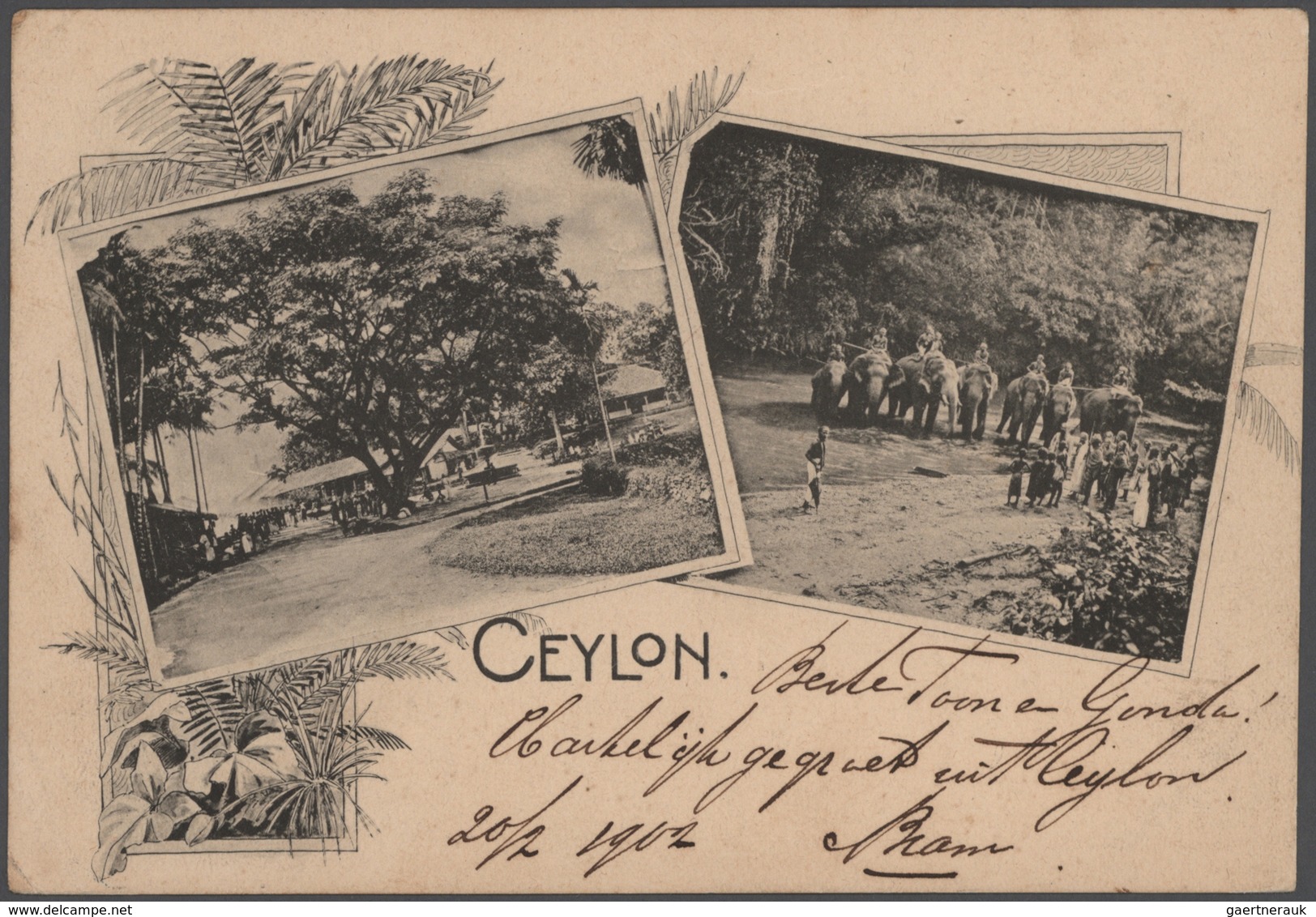 Ceylon / Sri Lanka: 1890's-1930's PICTURE POSTCARDS: Collection of about 370 picture postcards, used