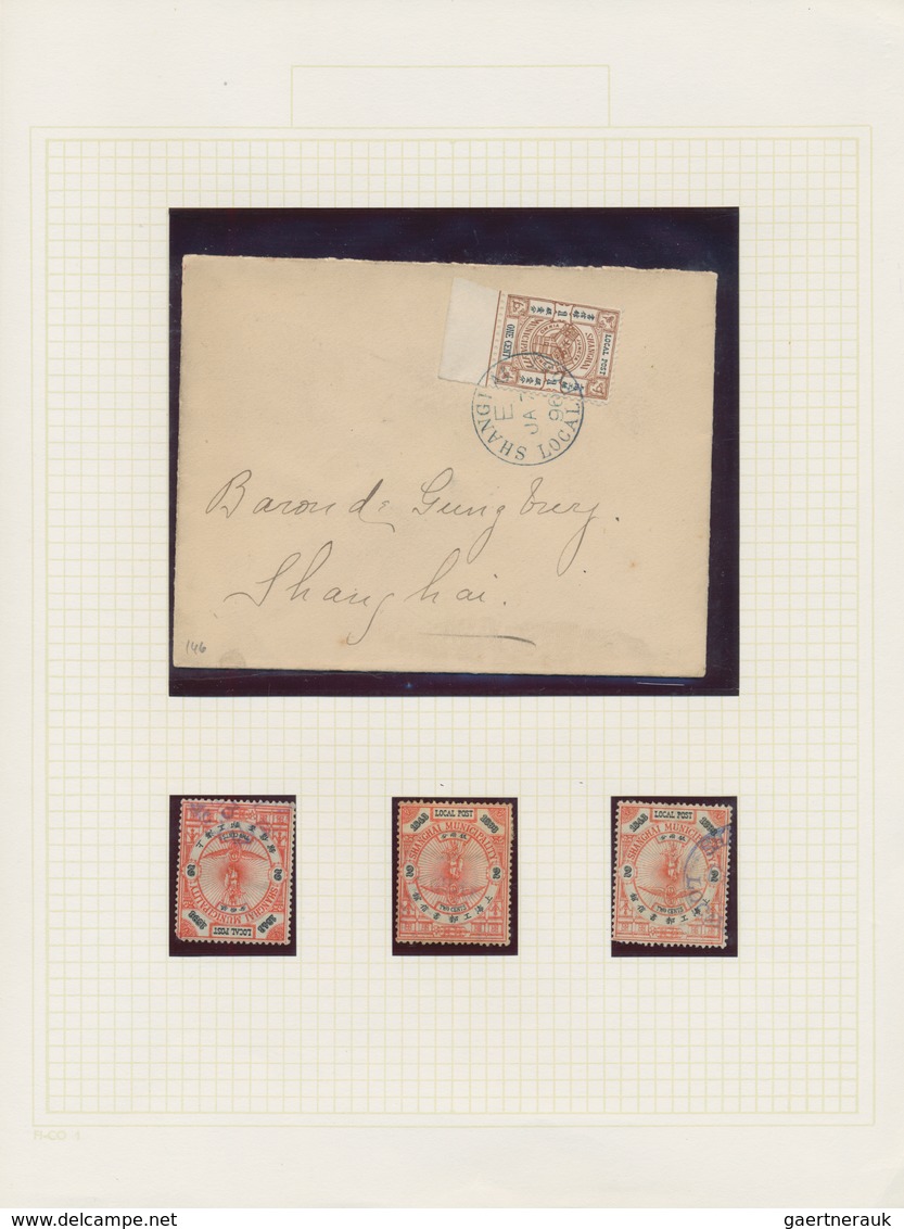 China - Shanghai: 1865/93, Collection Mint And Used Mounted On Pages, A.o. 23 Large Dragons Inc. Pai - Autres & Non Classés
