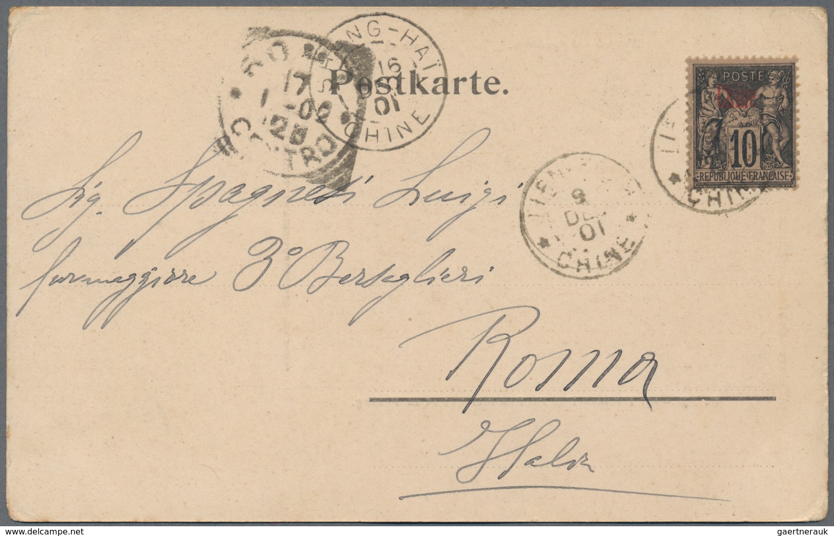 China - Fremde Postanstalten / Foreign Offices: France, 1896/1903, Ppc Real Used At The 10 Ct. Or 5 - Autres & Non Classés