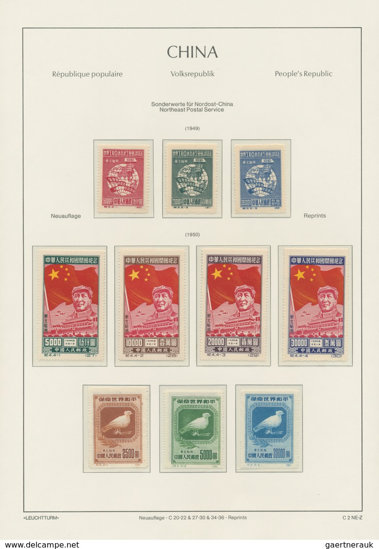 China - Volksrepublik: 1949/2001, almost complete collection with very few issues missing, in five L