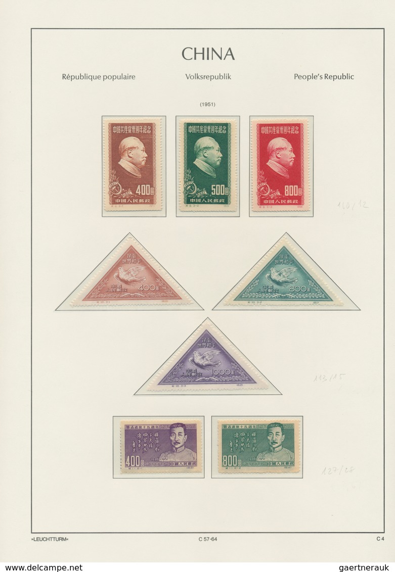 China - Volksrepublik: 1949/2001, almost complete collection with very few issues missing, in five L