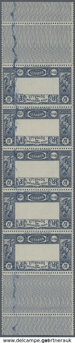 Dschibuti: 1938, Definitives "Views Of Djibouti", 10fr. Showing Variety "Missing Centre", Vertical S - Autres & Non Classés