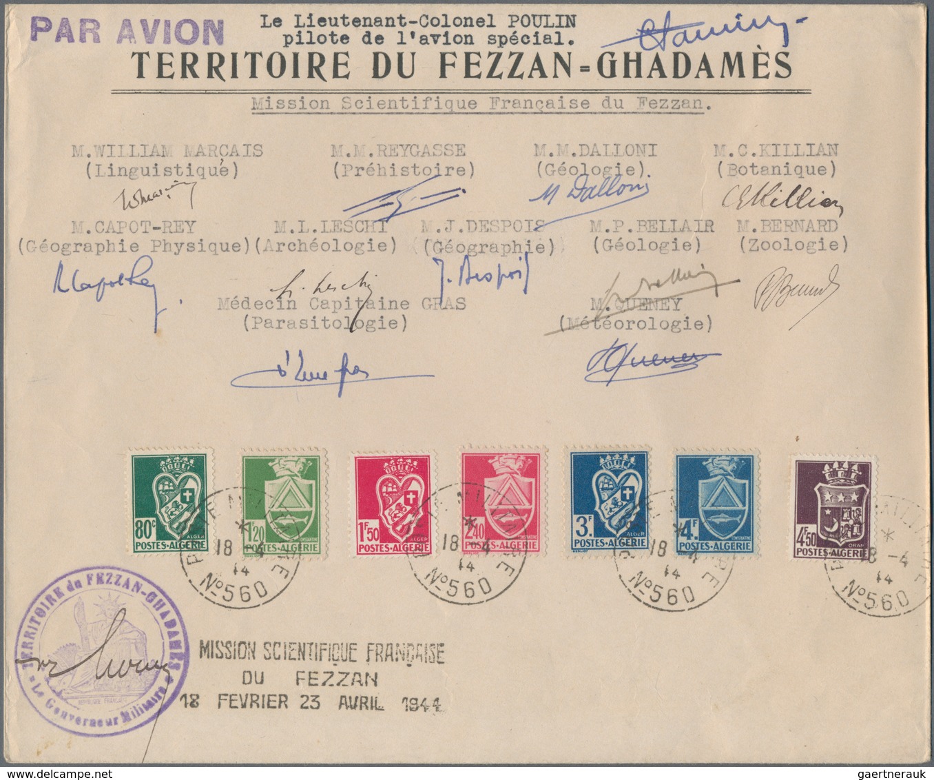 Fezzan: 1944-1952, Collection Of The French Occupied Territory Of Fezzan, Mounted By The French Offi - Lettres & Documents