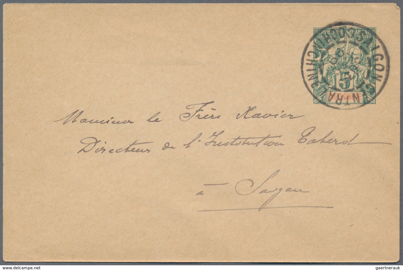 Französisch-Indochina: 1900/49 (ca.), Lot Covers/ppc (31) A.o. 1917 MM "Porthos" Ppc To Macau, 1940 - Sonstige & Ohne Zuordnung