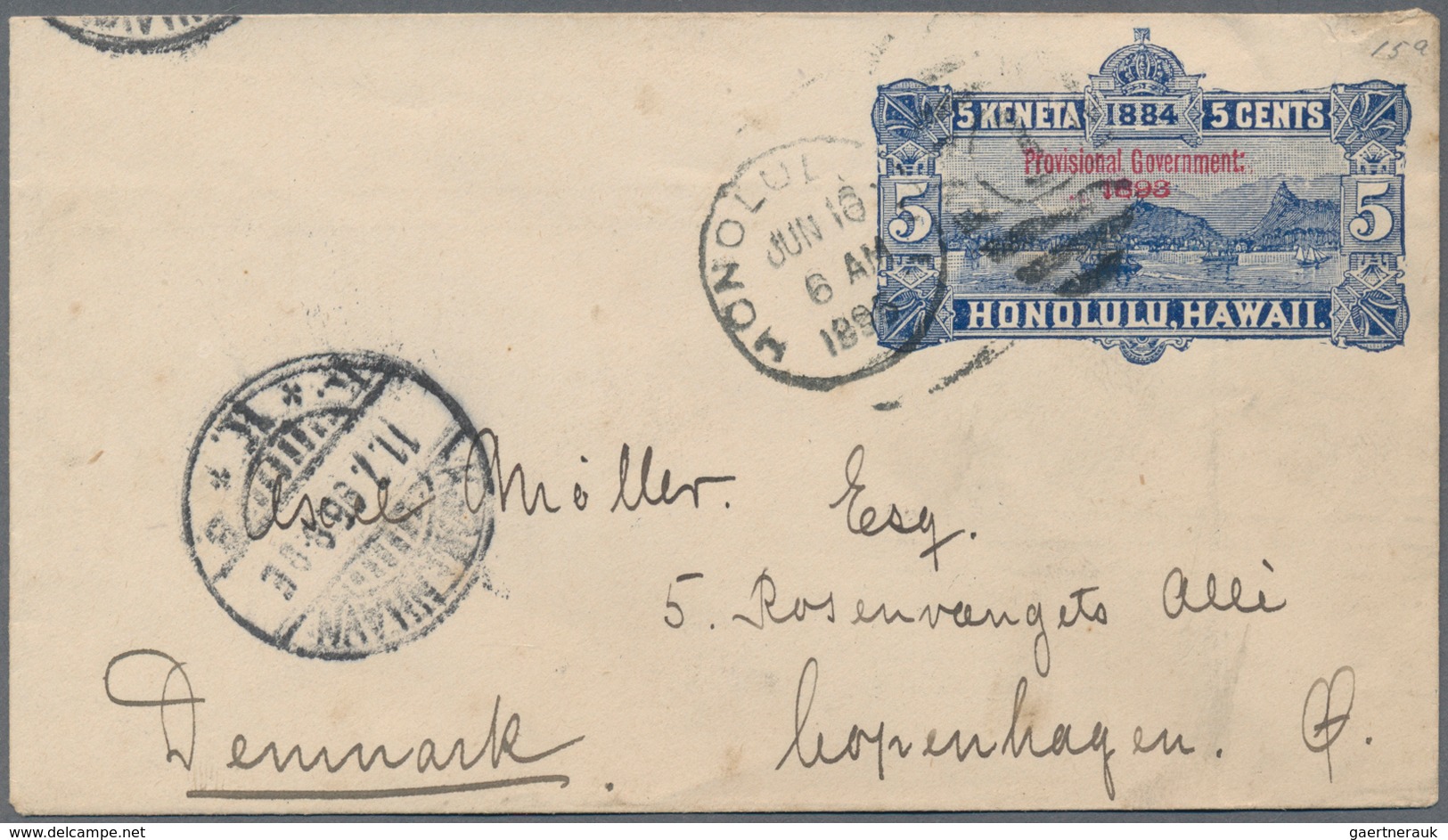 Hawaii - Ganzsachen: 1894/1896, Beautiful Lot Of Three Stationery Envelopes And Six Cards. Two Of Th - Hawaï