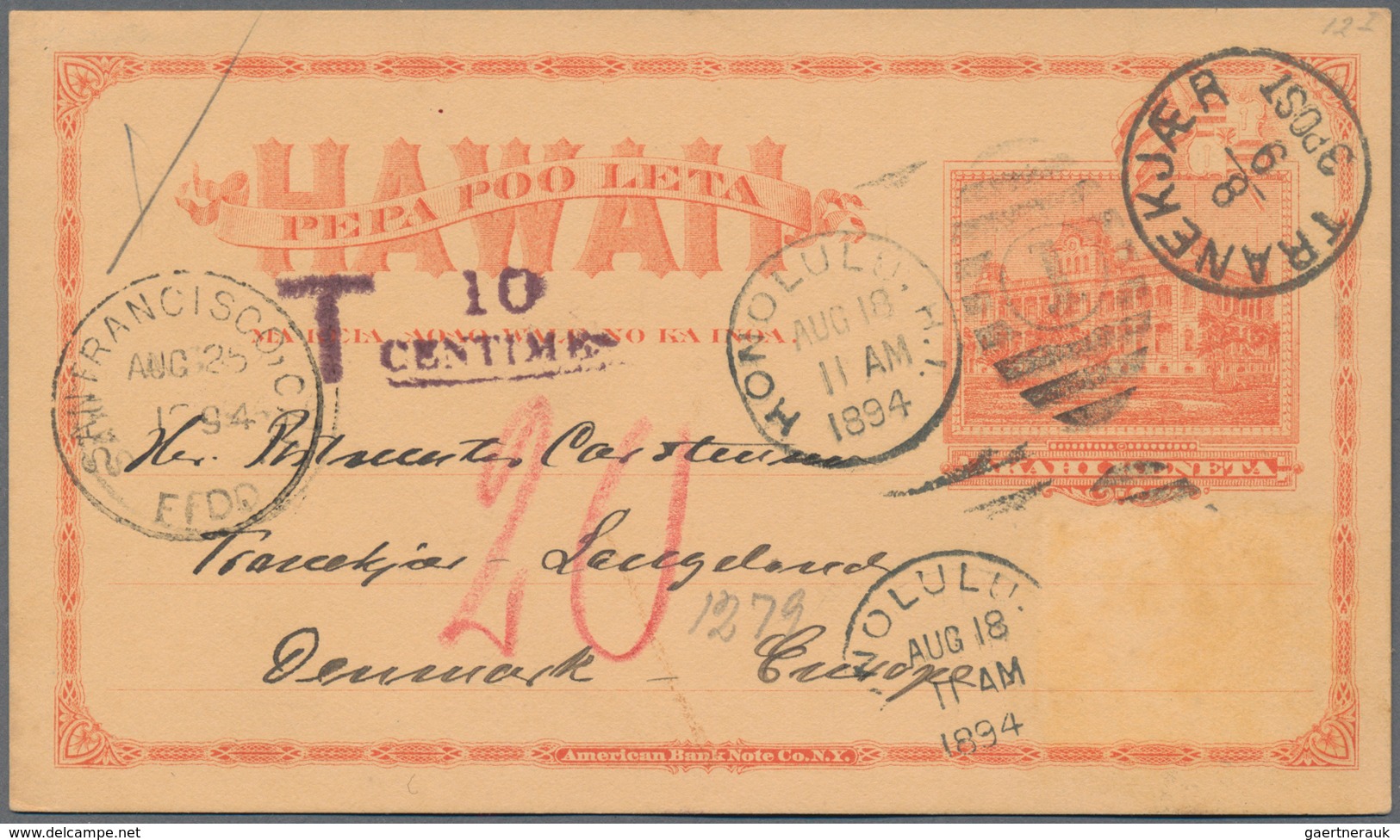 Hawaii - Ganzsachen: 1894/1896, Beautiful Lot Of Three Stationery Envelopes And Six Cards. Two Of Th - Hawaï