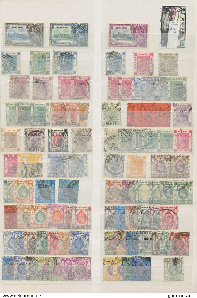 Hongkong: 1880/1999 (ca.), Collection From Early Issues In Stockbook, Including Two Pages Of Pre-QEI - Autres & Non Classés