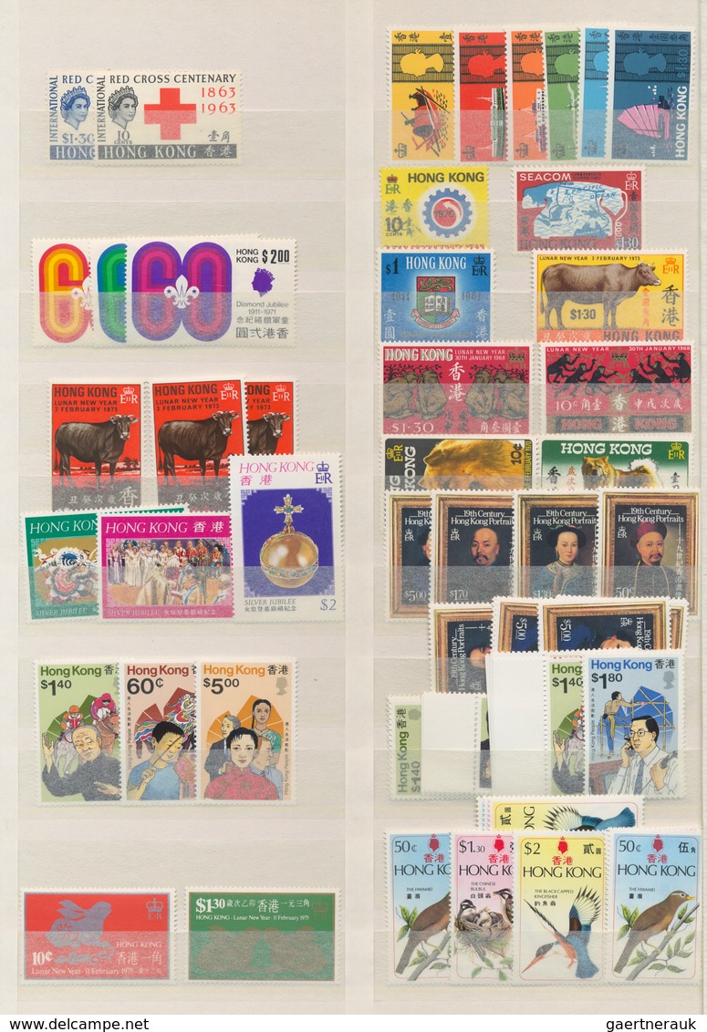 Hongkong: 1880/1999 (ca.), Collection From Early Issues In Stockbook, Including Two Pages Of Pre-QEI - Autres & Non Classés