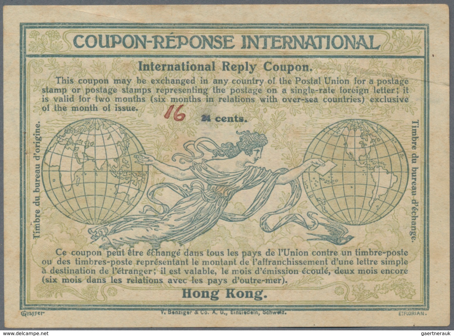 Hongkong - Ganzsachen: 1907/88, International Reply Coupons, Lot Of 12 UPU IRC Inc. Rome Type With M - Entiers Postaux