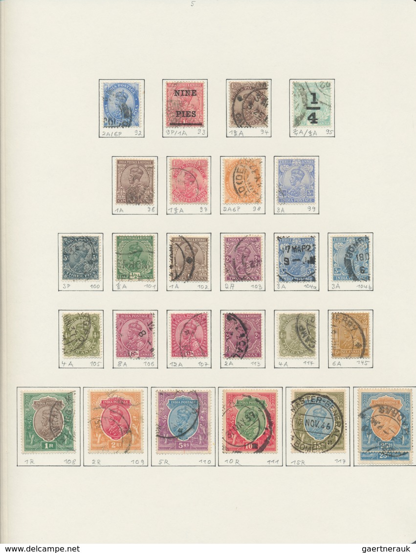 Indien: 1854-1989 Collection Of Mostly Used Stamps, From 10 Lithographs (three 4a., Cut-to-shape) An - 1854 Compagnie Des Indes