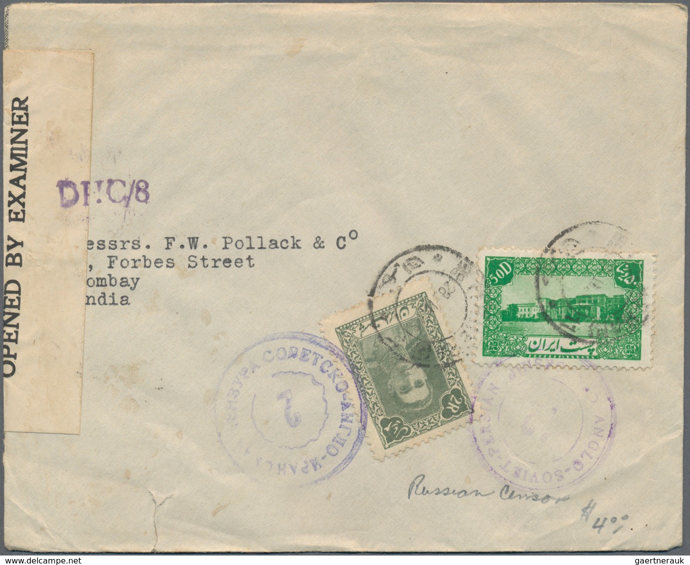 Iran: 1903/91 (ca.), lot covers only (129) inc. anglo-russia double censorship (3, one with german c